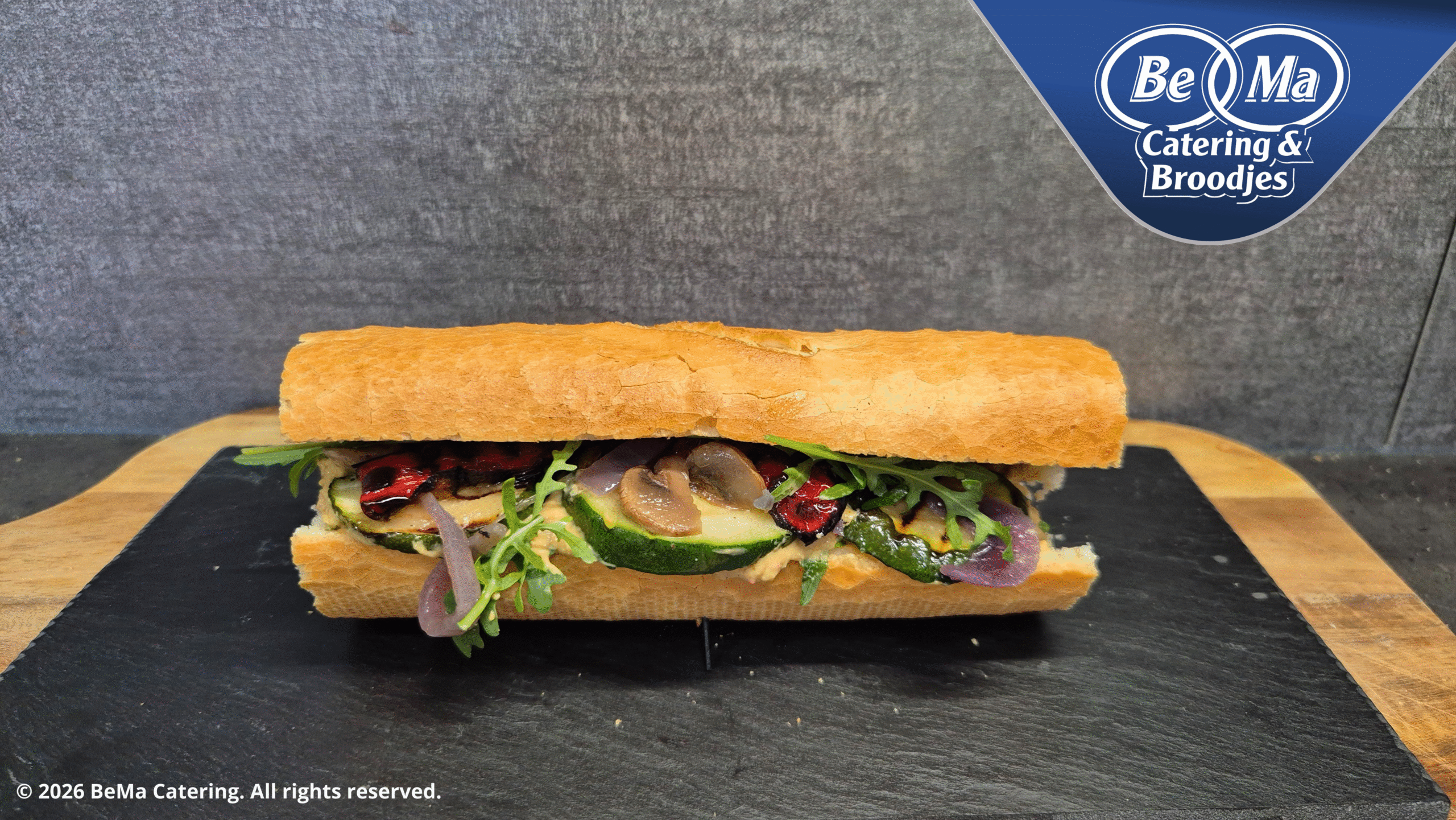 Stokbroodje Hummes gegrilde groente